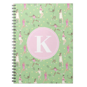 Lady Tennis Players Personalized Notebook