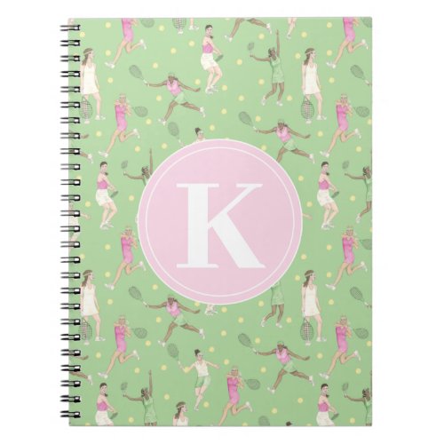 Lady Tennis Players Personalized Notebook