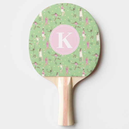 Lady Tennis Players Personalized Ping Pong Paddle