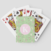 Lady Tennis Players Personalized Playing Cards