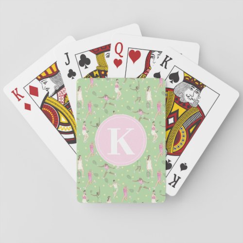 Lady Tennis Players Personalized Playing Cards
