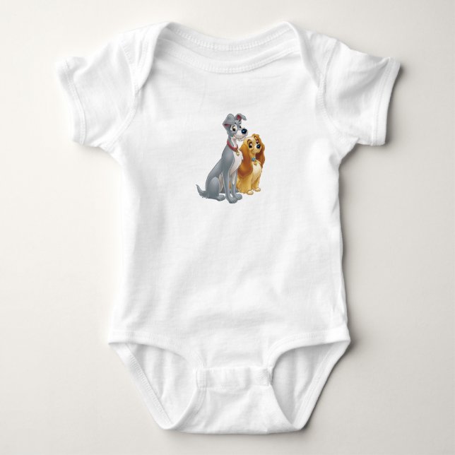 Lady & the Tramp | Classic Pose Baby Bodysuit (Front)