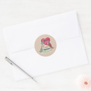 Lady & the Tramp Classic Round Sticker