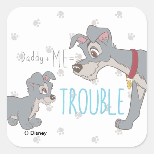 Lady  The Tramp  DadMeTrouble Square Sticker