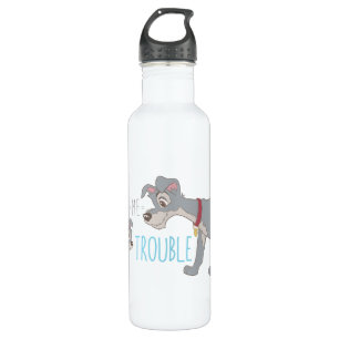 Lady & The Tramp Dad+Me=Trouble Stainless Steel Water Bottle