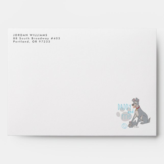 Lady & The Tramp | Daddy and Me Envelope (Front)