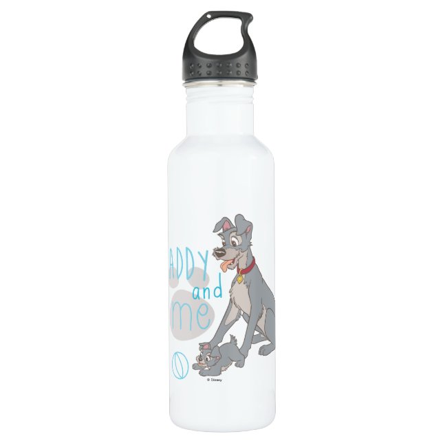 Lady & The Tramp | Daddy and Me Stainless Steel Water Bottle (Front)