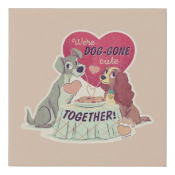 Lady & The Tramp Faux Canvas Print by OtherDisneyBrands at Zazzle