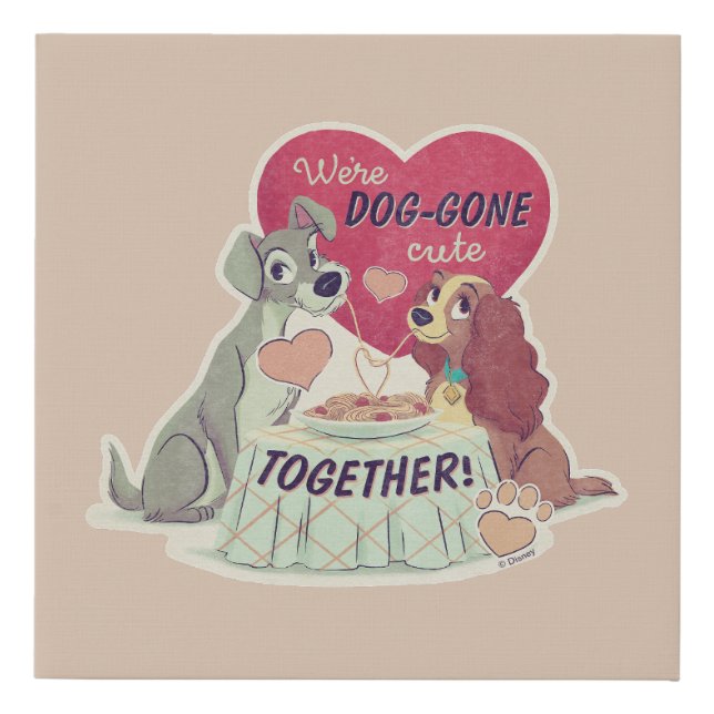 Lady & the Tramp Faux Canvas Print (Front)