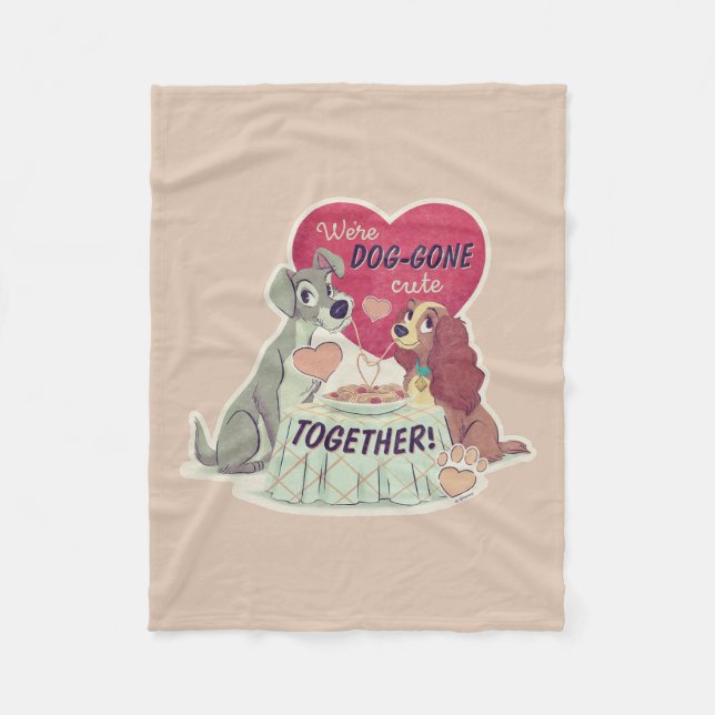 Lady & the Tramp Fleece Blanket (Front)
