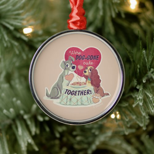 Lady  the Tramp Metal Ornament