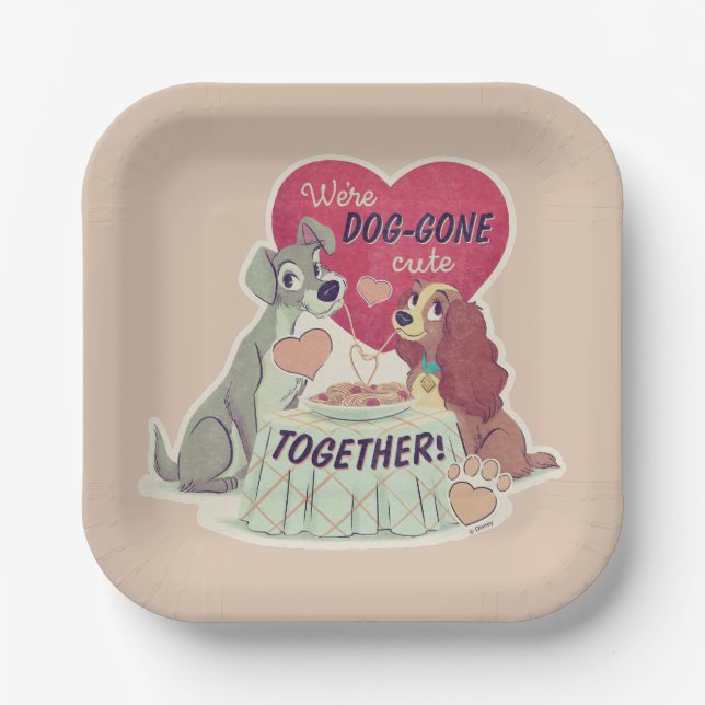 Lady & the Tramp Paper Plates (Front)