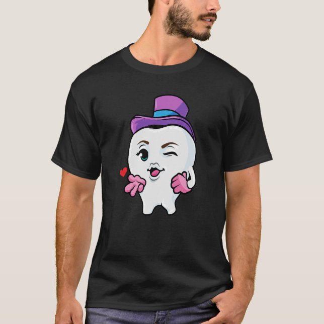 Lady Tooth Dental Assistant Orthodontist Dentist T-Shirt (Front)