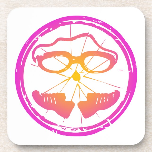 Lady Triathlon Beverage Coaster (Front)