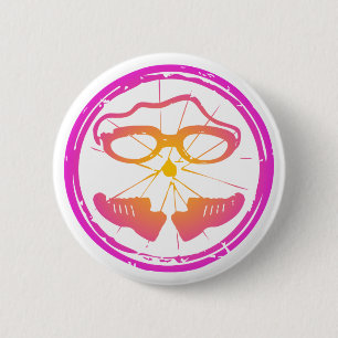 Lady Triathlon, woman triathlon Button