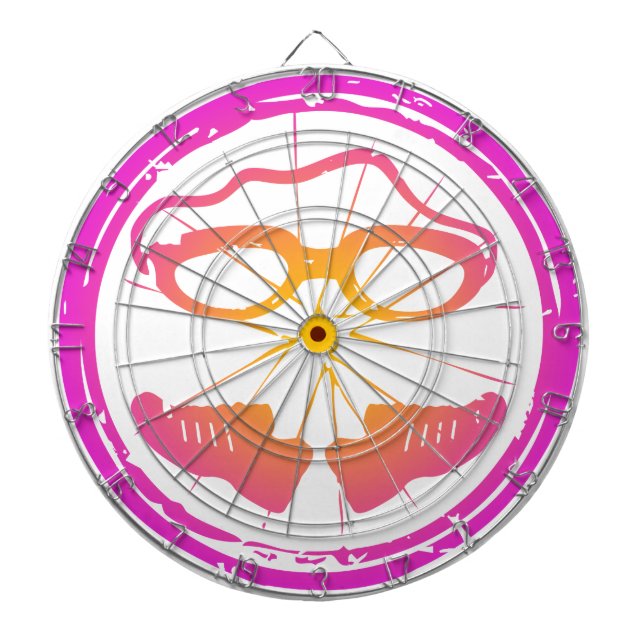 Lady Triathlon, woman triathlon Dart Board (Front)