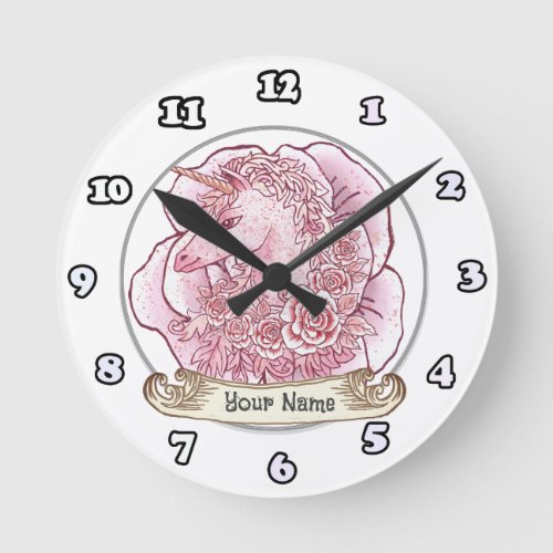 Lady Unicorn  clock