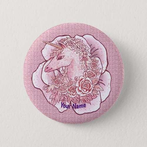 Lady Unicorn  custom name pin