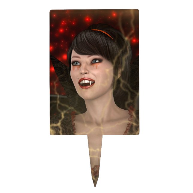 Lady Vamp Cake Topper (Front)