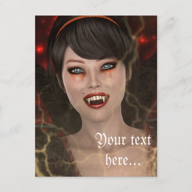 Lady Vamp Postcard (Front)