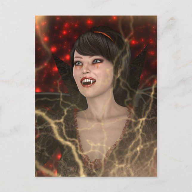 Lady Vamp Postcard (Front)