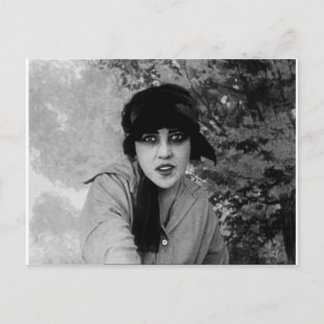 lady vampire postcard