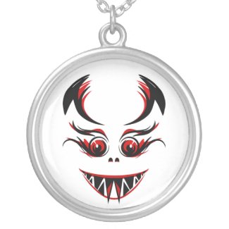 LADY VAMPIRE SILVER PLATED NECKLACE