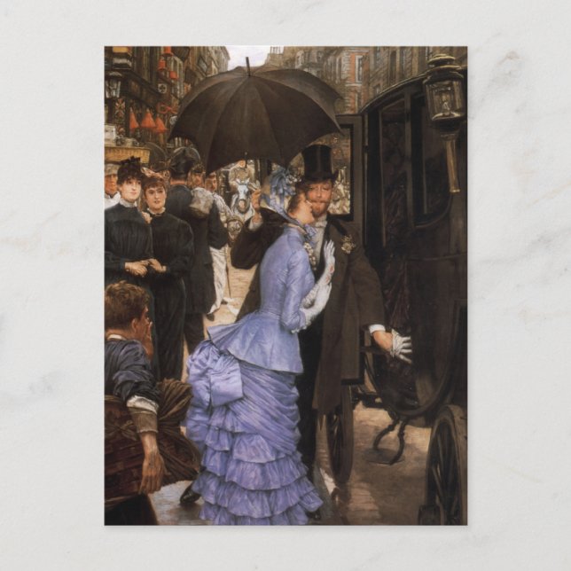 Lady Victorian Traveler Postcard (Front)