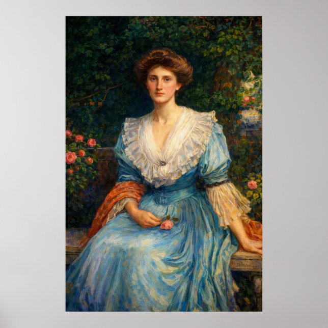 Lady Violet Henderson by John William Waterhouse Poster (Front)