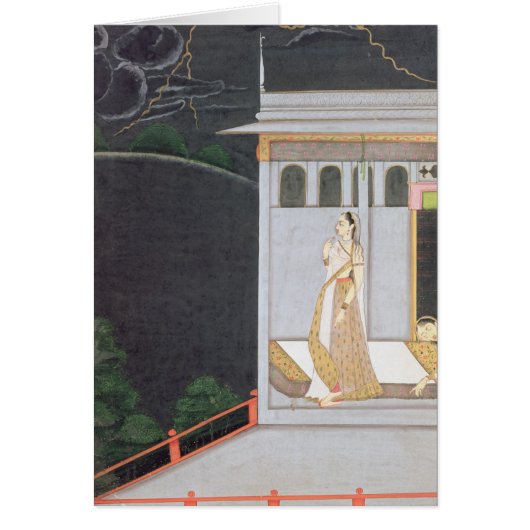 Lady waiting for her lover cards (Front)