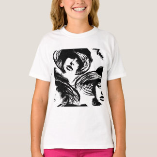 Lady Wearing a Hat T-Shirt
