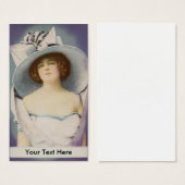 Lady Wearing Big Hat with Bow (Front & Back)