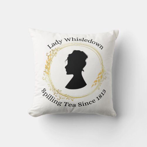Lady Whisledown Society Paper Spilling The Tea Sin Throw Pillow