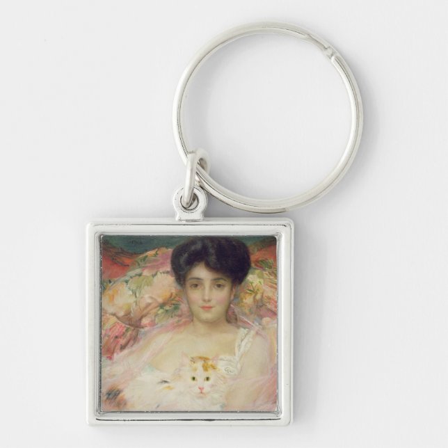 Lady with a Cat, 1904 Keychain (Front)
