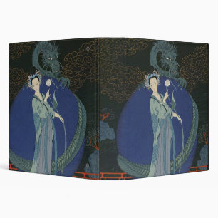 Lady with a Dragon (colour litho) Binder