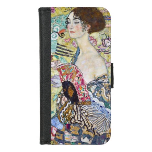 Lady with A Fan Gustav Klimt iPhone 87 Wallet Case