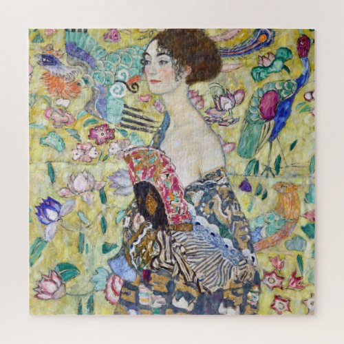 Lady with A Fan Gustav Klimt Jigsaw Puzzle