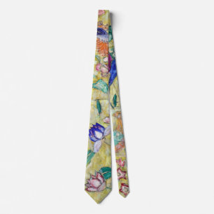 Lady with A Fan, Gustav Klimt Neck Tie