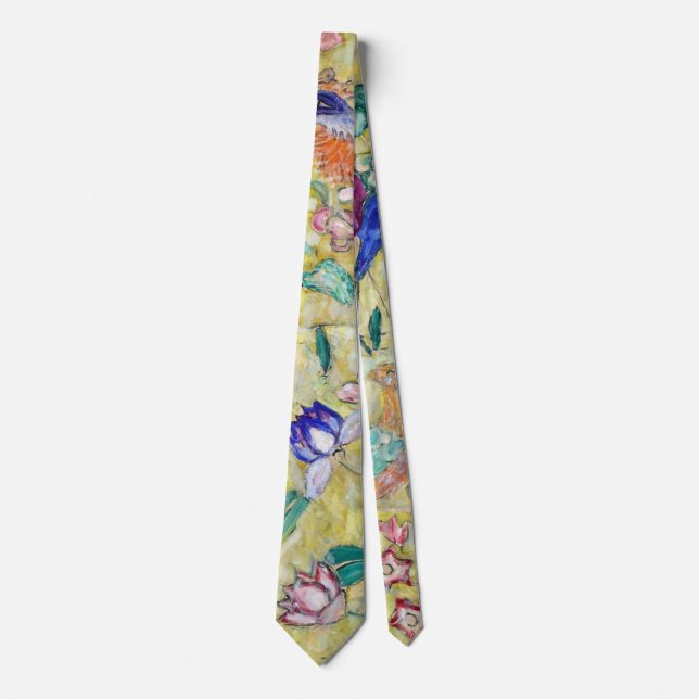 Lady with A Fan, Gustav Klimt Neck Tie (Front)