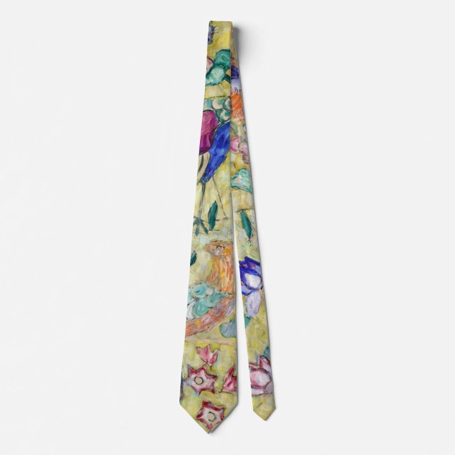 Lady with A Fan, Gustav Klimt Neck Tie (Front)