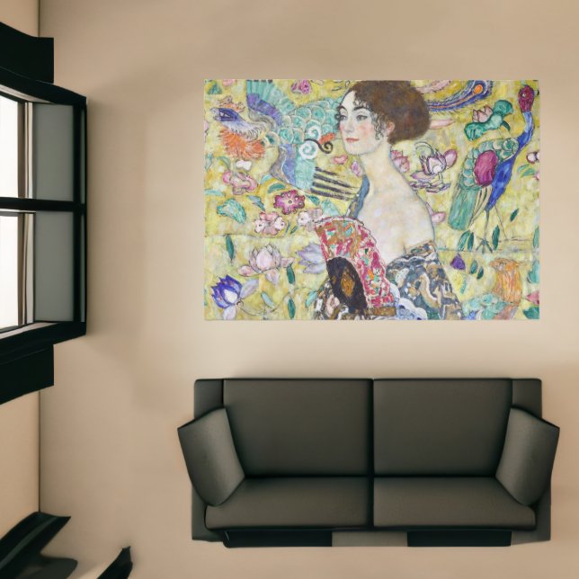 Lady with A Fan, Gustav Klimt Rug (Insitu (Indoor 1))