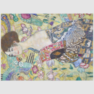 Lady with A Fan, Gustav Klimt Tissue Paper