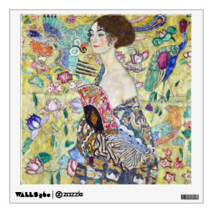 Lady with A Fan, Gustav Klimt Wall Decal