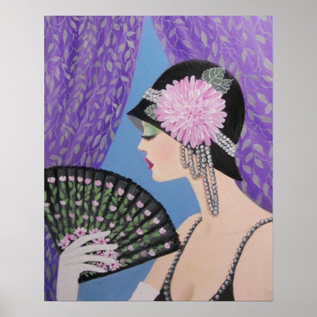 LADY WITH A FAN POSTER (Front)