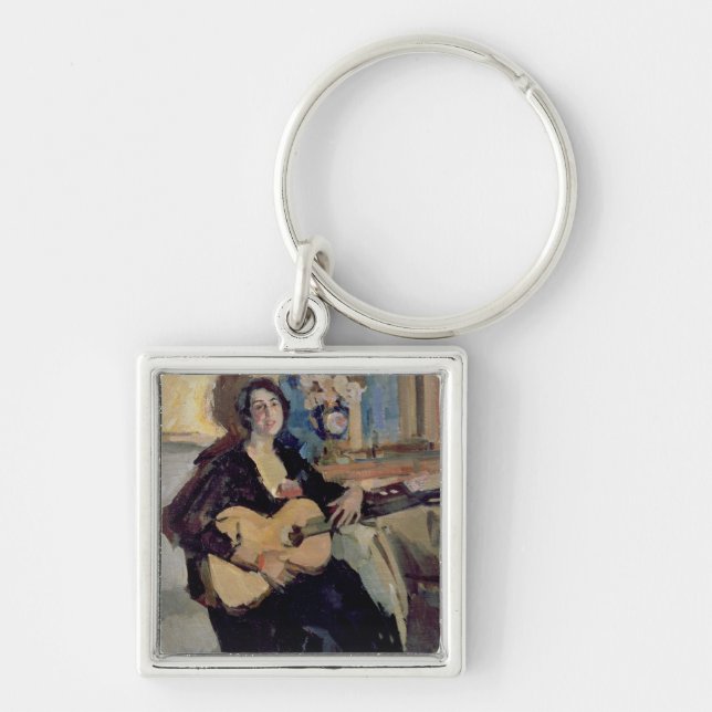 Lady with a Guitar, 1911 Keychain (Front)