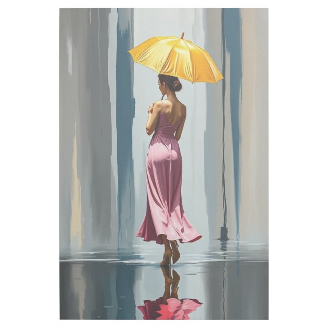 Lady with a Yellow Umbrella Gallery Wrap (Front)