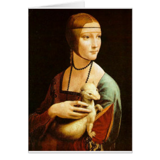 Lady with an Ermine by Leonardo Da Vinci c. 1490 Cards