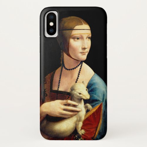 Lady with an Ermine by Leonardo Da Vinci iPhone X Case