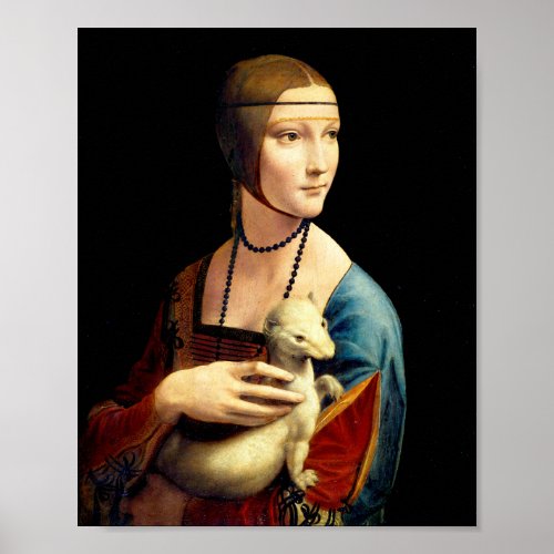 Lady with an Ermine by Leonardo Da Vinci Poster