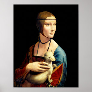 Lady with an Ermine by Leonardo Da Vinci Poster